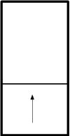 Single-hung window with different size panels Single-hung window with different size panels